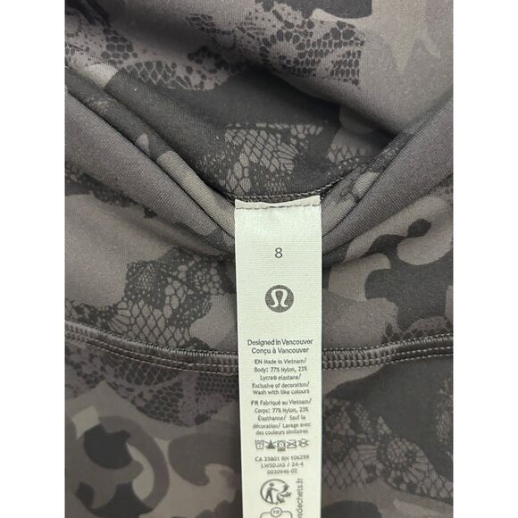Lululemon Wunder Train High-Rise Tight 28" Hidden Heritage Lace Black Multi 8 - Picture 8 of 9